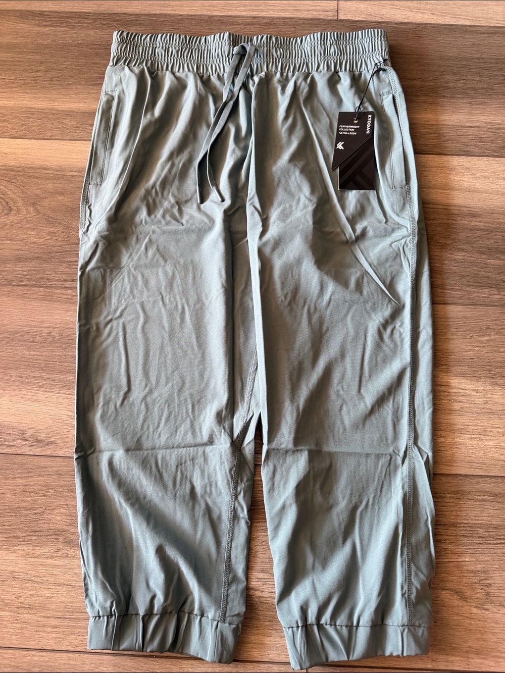 Kyodan Sage Green Men's Jogger Pants with Elastic Waist